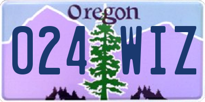 OR license plate 024WIZ