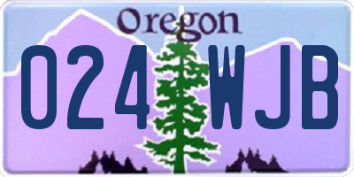 OR license plate 024WJB