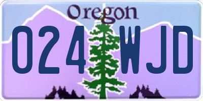 OR license plate 024WJD