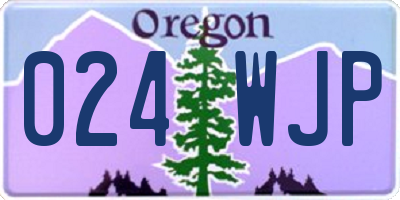 OR license plate 024WJP