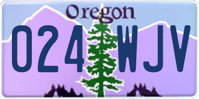 OR license plate 024WJV