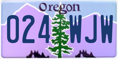 OR license plate 024WJW