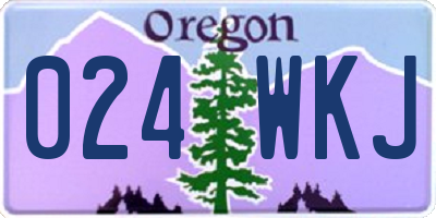 OR license plate 024WKJ