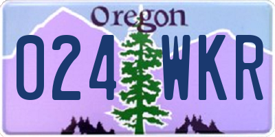 OR license plate 024WKR