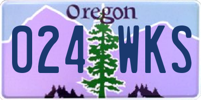 OR license plate 024WKS