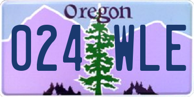 OR license plate 024WLE