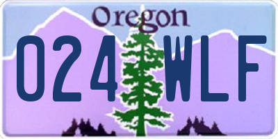 OR license plate 024WLF