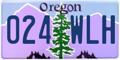 OR license plate 024WLH