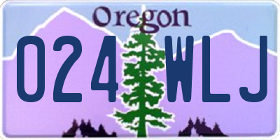 OR license plate 024WLJ