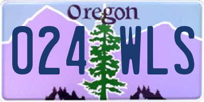 OR license plate 024WLS
