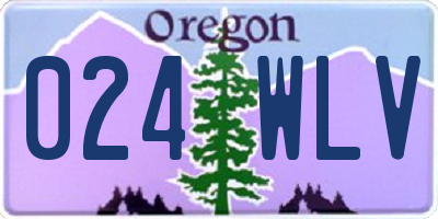 OR license plate 024WLV