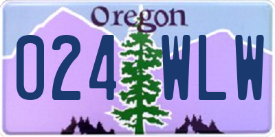OR license plate 024WLW
