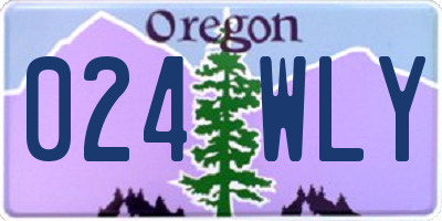 OR license plate 024WLY