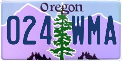 OR license plate 024WMA