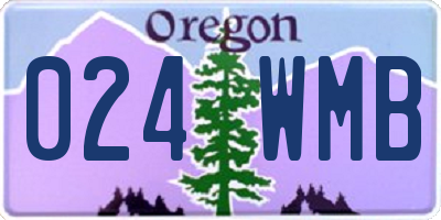 OR license plate 024WMB