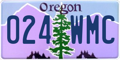 OR license plate 024WMC