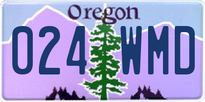 OR license plate 024WMD