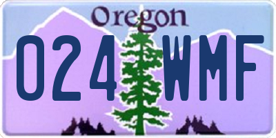 OR license plate 024WMF