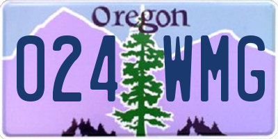 OR license plate 024WMG