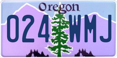 OR license plate 024WMJ