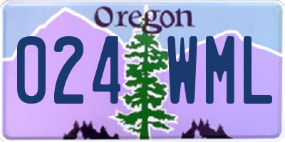 OR license plate 024WML