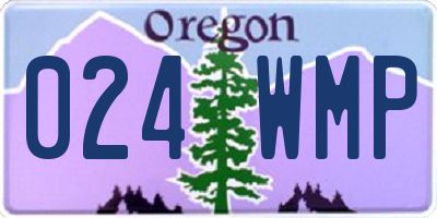 OR license plate 024WMP