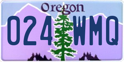 OR license plate 024WMQ