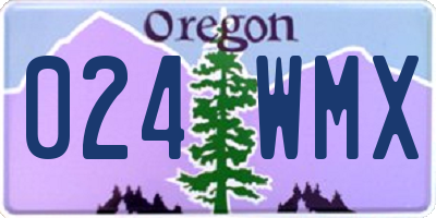 OR license plate 024WMX