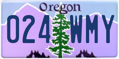 OR license plate 024WMY
