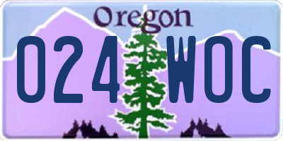 OR license plate 024WOC
