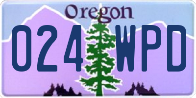 OR license plate 024WPD