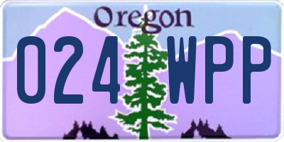 OR license plate 024WPP