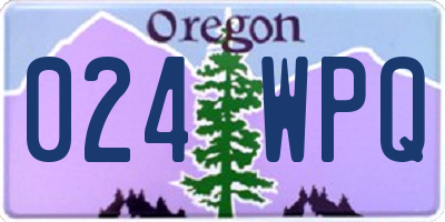 OR license plate 024WPQ