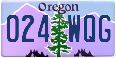 OR license plate 024WQG