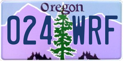 OR license plate 024WRF