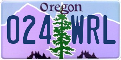 OR license plate 024WRL