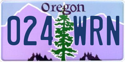 OR license plate 024WRN