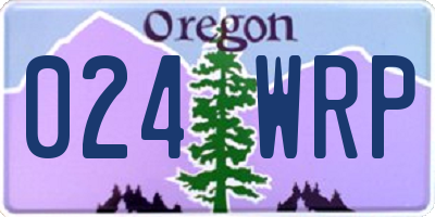 OR license plate 024WRP