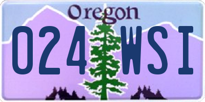 OR license plate 024WSI