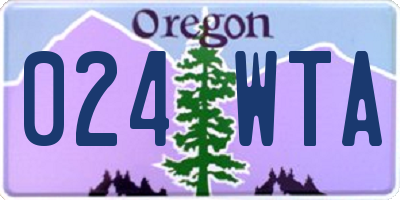 OR license plate 024WTA