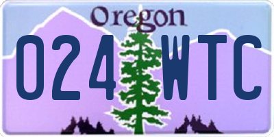 OR license plate 024WTC