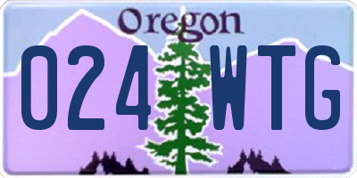 OR license plate 024WTG