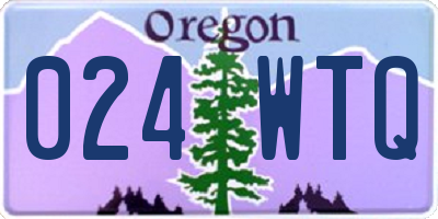 OR license plate 024WTQ