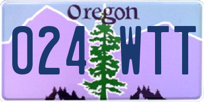 OR license plate 024WTT