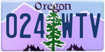 OR license plate 024WTV