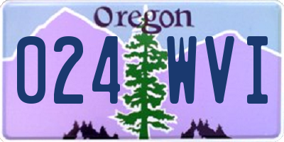 OR license plate 024WVI