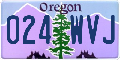 OR license plate 024WVJ
