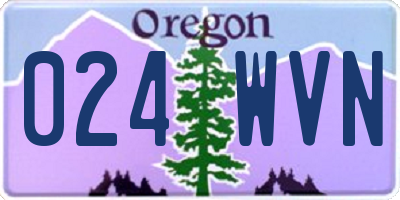 OR license plate 024WVN