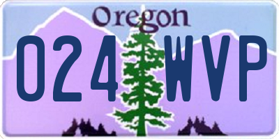 OR license plate 024WVP
