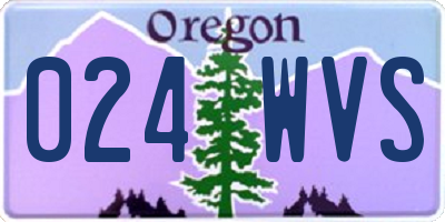 OR license plate 024WVS